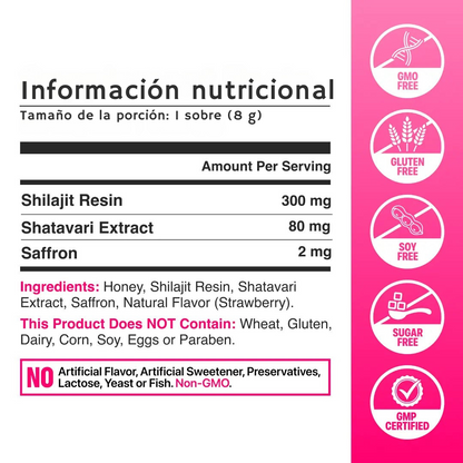 SHE-LAJIT™ Palitos de miel para libido, hormonas y energía femenina